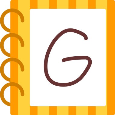 G harfi kutsal kişilerin resmi, vektör çizim