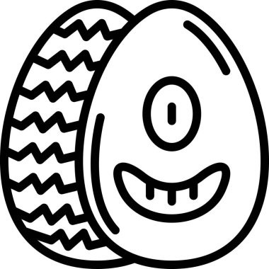 Paskalya yumurtası ikonu. vektör işaretinin özet çizimi