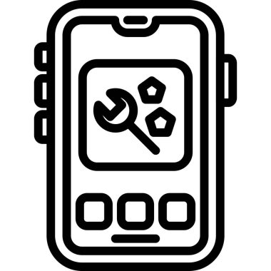 telefon simgesi, vektör illüstrasyonu