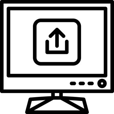 Ekran izleyici simgesi, vektör illüstrasyonu