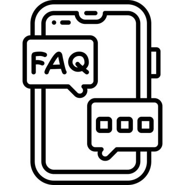 Beyaz arkaplanda faq simgesi vektörü izole, şeffaf arkaplanda soru işareti logosu konsepti, doldurulmuş siyah sembol