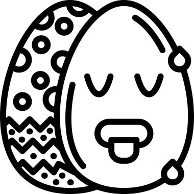 Yumurta. Web simgesi basit illüstrasyon