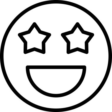 Mutlu yüz simgesi, vektör çizimi