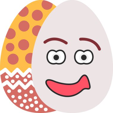 Paskalya yumurtası, yüzü ve kırmızı kurdelesi var.