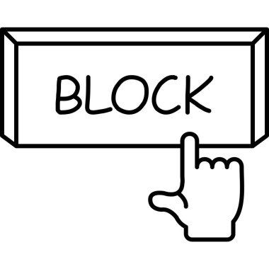 blok simgesini ana hat biçiminde engelle