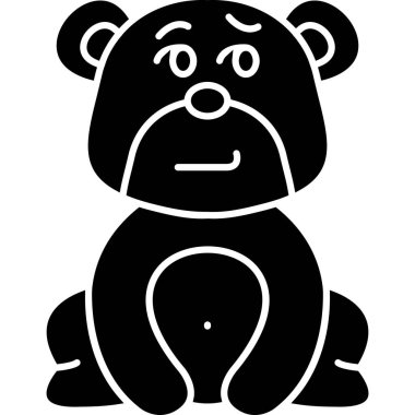 Ayı. Web simgesi basit illüstrasyon