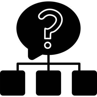 Soru simgesinin vektör illüstrasyon tasarımı