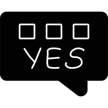 evet vektör sembolü düz simge