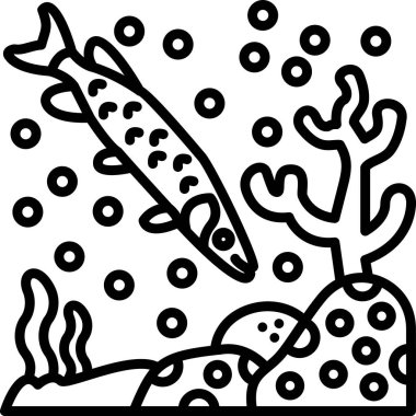 Balık. Web simgesi basit illüstrasyon