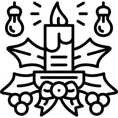 mum ışığı simgesi, vektör illüstrasyonu
