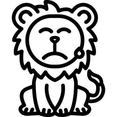 Kızgın aslan simgesi, özet biçimi