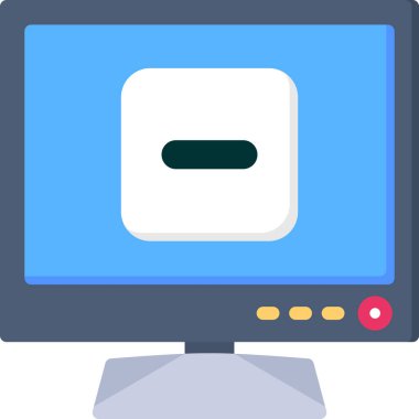 bilgisayar düz simgesi, vektör, illüstrasyon