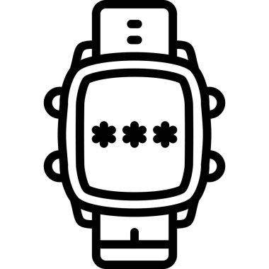 Kol saati simgesi ile akıllı twatch, özet biçimi