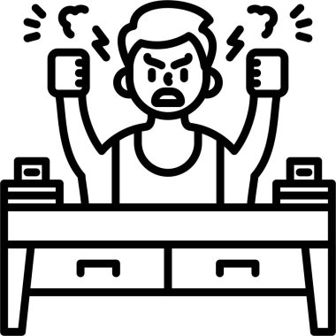 kızgın adam vektör çizim