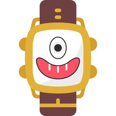 Şirin saatin çizgi film çizimi.