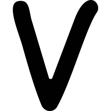 v düz vektör simgesi
