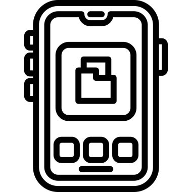 Hareket eden telefon simgesi, anahat stili