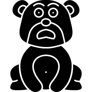 Ayı simgesi vektör illüstrasyonu