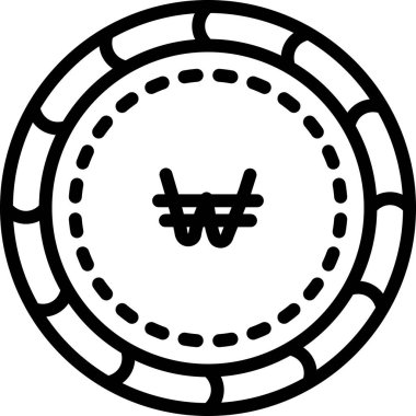 Kumarhane çipi ikonu. Beyaz arkaplanda izole edilmiş web tasarımı için kumarhane çipi vektör simgesi