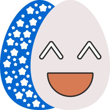 Mutlu yumurta simgesi, vektör illüstrasyonu