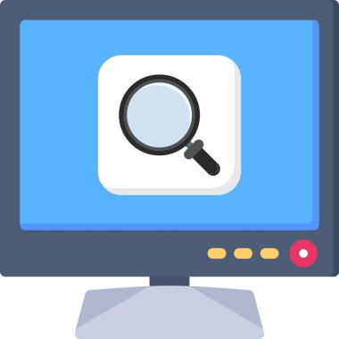 Web arama renkli vektör simgesi