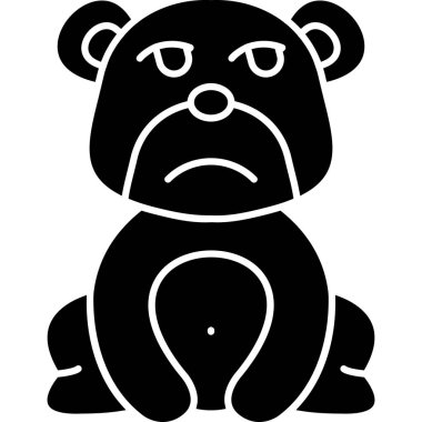 Ayı çizgi filminin vektör illüstrasyonu