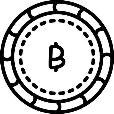 para bitcoin para birimi simgesi ana hat biçiminde