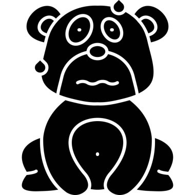 Ayı simgesi, basit vektör illüstrasyonu