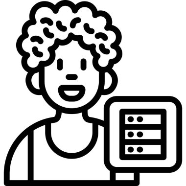 Öğrenci. Web simgesi basit illüstrasyon