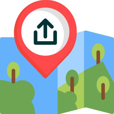 konum pin simgesi düz biçimli