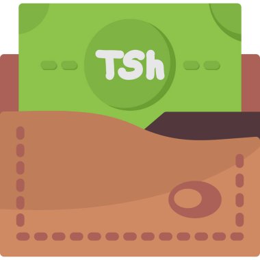 Cüzdan. Web simgesi vektör illüstrasyonu