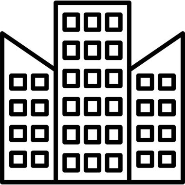 şehir simgesi vektör illüstrasyonu