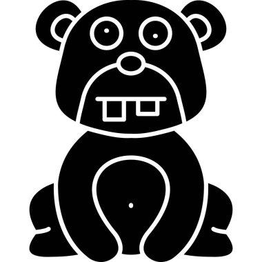 ayı simgesi, vektör illüstrasyonu beyaz üzerinde izole