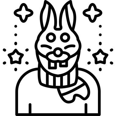 Tavşan ağı simgesi basit illüstrasyon