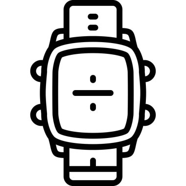 Akıllı saat ikonu. Beyaz arkaplanda izole edilmiş web tasarımı için Akıllı Saat vektör simgesi