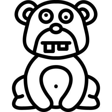 Beyaz arka planda şirin bir çizgi film ayısı. Vektör illüstrasyonu, t-shirt ve baskı.