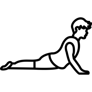 Pilates yapan adam egzersiz vektör çizimi yapıyor.