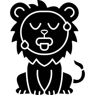 Aslan simgesi vektör illüstrasyonu