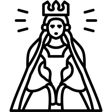 Kraliçe kral simgesi, özet biçimi