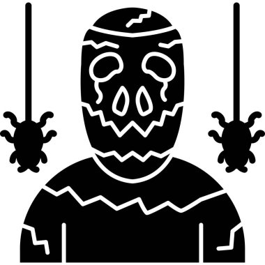 kafatası simgesi, vektör illüstrasyonu