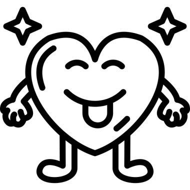 Kalp. Web simgesi basit illüstrasyon