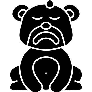 Büyük gözlü sevimli bir ayı.