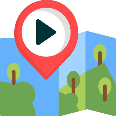 konum pin konumu simgesi düz biçimli