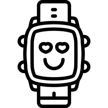 akıllı saat simge vektör illüstrasyonu