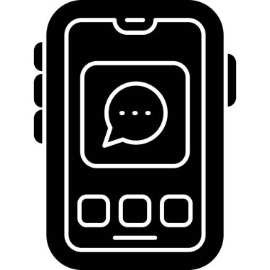 cep telefonu simgesi. Web için basit telefon vektör simgeleri çizimi