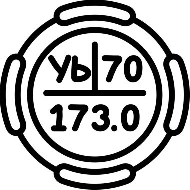 70 derecelik bir vektör simgesi