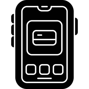 mobil saat vektör simgesi