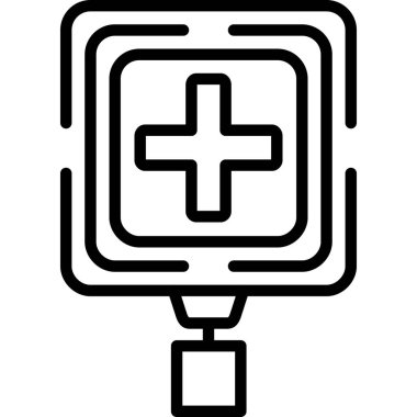 Hastane Simgesi Vektör İllüstrasyonu