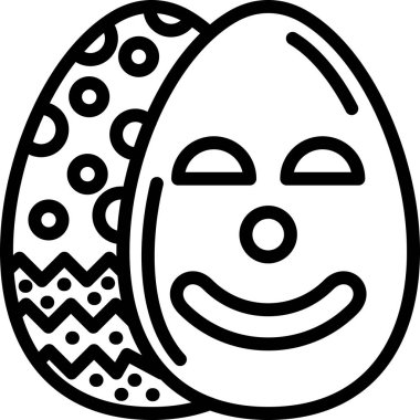 Paskalya yumurtası ikonu vektör çizimi