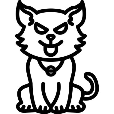 Köpek çiftleşmesi karikatür vektör çizimi beyaz üzerinde izole